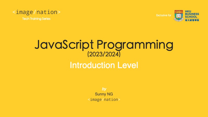JavaScript Programming Introduction