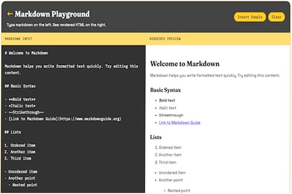 Markdown Playground